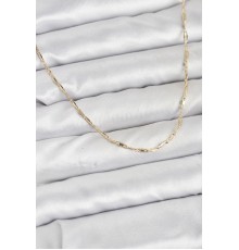 CM 14K Gold Renk Pirinç Ataç Zincir 60 cm Kadın Kolye - TJ-BKO10928