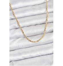 CM 14K Gold Renk Ezme Burgu Zincir Model 60 cm Kadın Kolye - TJ-BKO10929