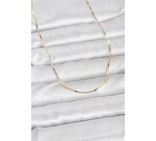 CM 14K Gold Renk Çubuk Kesme Zincir Model 60 cm Kadın Kolye - TJ-BKO10945