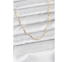 CM 14K Gold Renk Yassı Zincir Model 60 cm Kadın Kolye TJ-BKO10946