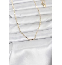 CM 14K Gold Renk Ezme Kalp Detaylı 60 cm Zincir Kadın Kolye - TJ-BKO10952