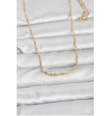 CM 14K Gold Renk Burgu Zincirli 60 cm Kadın Kolye - TJ-BKO10955