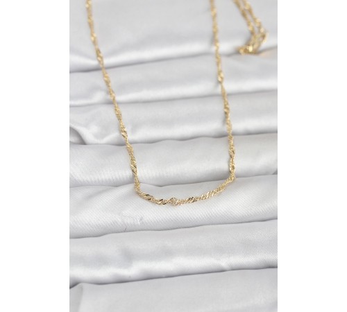 CM 14K Gold Renk Burgu Zincirli 60 cm Kadın Kolye - TJ-BKO10955
