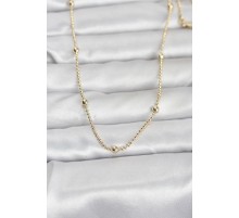 CM 14K Gold Renk Top Zincir 60 cm Kadın Kolye TJ-BKO10960