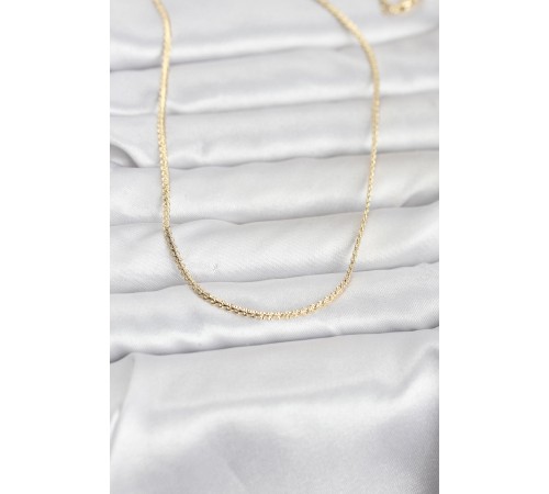 CM 14K Gold Renk Yassı Zincir Model 60 cm Kadın Kolye - TJ-BKO10965