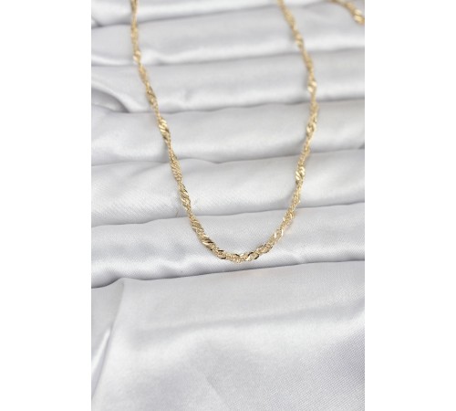 CM 14K Gold Renk Burgu Yassı Model 60 cm Kadın Kolye - TJ-BKO10972