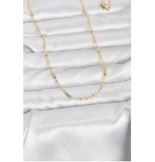 CM 14K Gold Renk Bar Zincir Model 60 cm Kadın Kolye - TJ-BKO10973