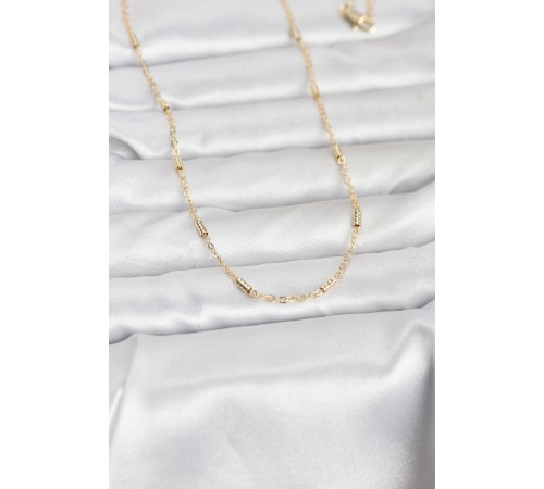 CM 14K Gold Renk Bar Zincir Model 60 cm Kadın Kolye - TJ-BKO10973