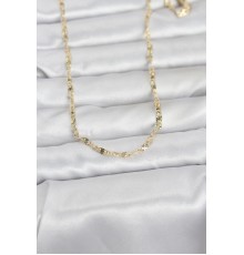 CM 14K Gold Renk Lazerli Gemici Zincir Model 60 cm Kadın Kolye - TJ-BKO10974