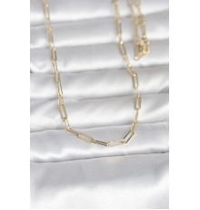 CM 14K Gold Renk Ataç Zincirli Model 60 cm Kadın Kolye - TJ-BKO10985