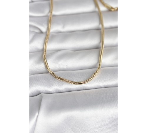 CM 14K Gold Renk Yılan Zincir Model 60 cm Kadın Kolye - TJ-BKO10995