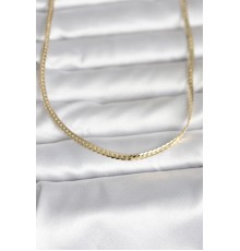 CM 14K Gold Renk Yassı Zincir Model 45 cm Kadın Kolye - TJ-BKO11002