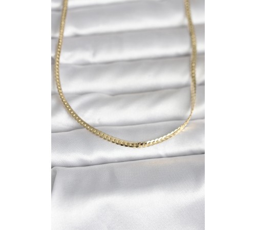 CM 14K Gold Renk Yassı Zincir Model 45 cm Kadın Kolye - TJ-BKO11002