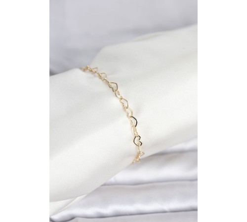 CM 14K Gold Renk Kalpli Zincir Model Kadın Bileklik - TJ-BB8278