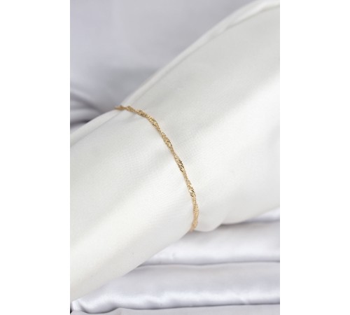 CM 14K Gold Renk Ezme Burgu Zincir Model Kadın Bileklik - TJ-BB8280