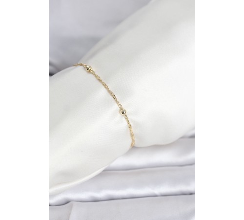 CM 14K Gold Renk Burgu Topçuk Model Kadın Bileklik - TJ-BB8281