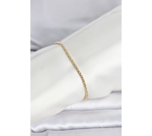 CM 14K Gold Renk Burgulu Zincir Model Kadın Bileklik - TJ-BB8288