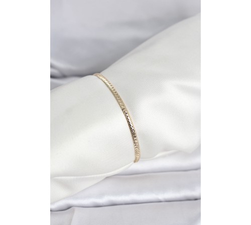 CM 14K Gold Renk Yassı Zincir Model Kadın Bileklik - TJ-BB8291