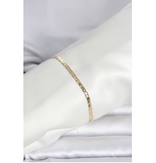 CM 14K Gold Renk Yassı Ezme Zincir Model Kadın Bileklik - TJ-BB8292
