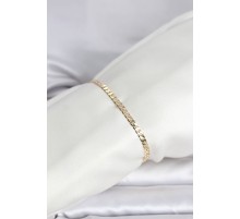 CM 14K Gold Renk Zincirli Model Kadın Bileklik - TJ-BB8294