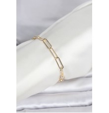 CM 14K Gold Renk Kalın Ataç Zincir Model Kadın Bileklik - TJ-BB8296