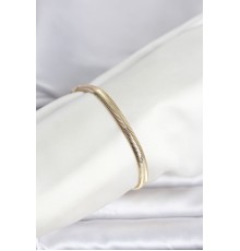 CM 14K Gold Renk Yassı Zincir Yılan Model Kadın Bileklik - TJ-BB8297