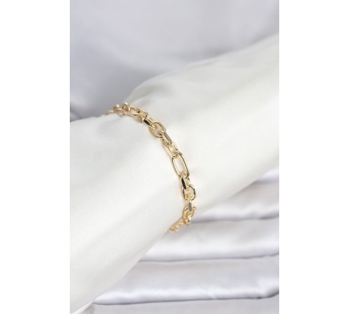 CM 14K Gold Renk Kalın Zincir Model Kadın Bileklik - TJ-BB8302