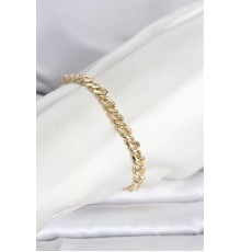 CM 14K Gold Renk Yassı Zincir Model Kadın Bileklik - TJ-BB8305