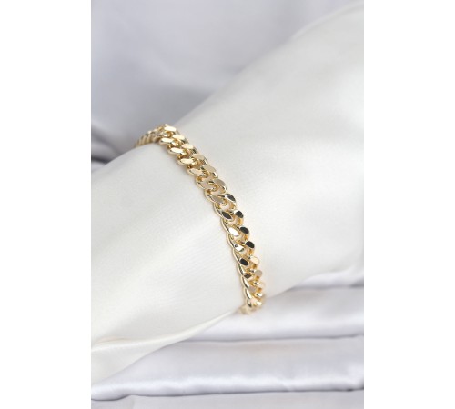 CM 14K Gold Renk Ezme Kalın Zincir Model Kadın Bileklik - TJ-BB8307
