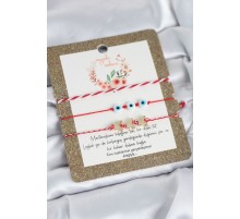 Marteniçka Bileklik 3'lü ve Nazar Boncuklu Model - TJ-BB8314