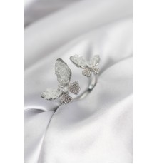 Gümüş Renk Beyaz Model Zirkon Taşlı Kadın Yüzük - TJ-BYK3943