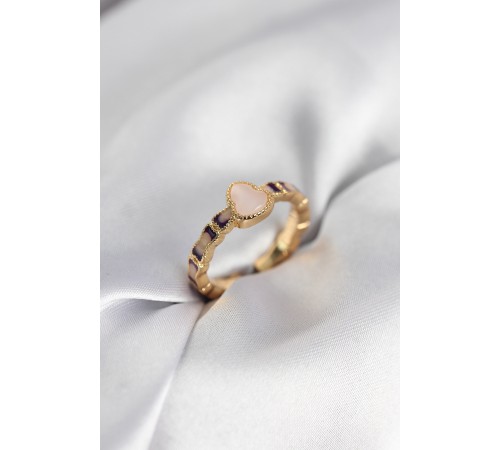 Gold Renk Mineli Su Kabağı Model Kadın Yüzük - TJ-BYK3953