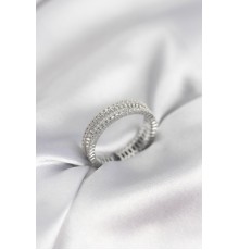 Gümüş Renk Minimal Zirkon Taşlı Kadın Yüzük - TJ-BYK3958