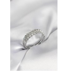 Gümüş Renk Başak Model Zirkon Taşlı Kadın Yüzük - TJ-BYK4023