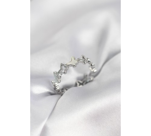 Gümüş Renk Model Pirinç Kadın Yüzük - TJ-BYK4037