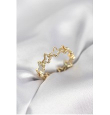 Gold Renk Model Pirinç Kadın Yüzük - TJ-BYK4038