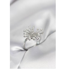 Gümüş Renk Karahindiba Model Zirkon Taşlı Kadın Yüzük - TJ-BYK4085