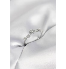 Gümüş Renk Gece Temalı Zirkon Taşlı Kadın Yüzük - TJ-BYK4110