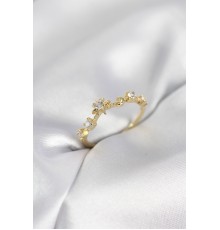 Gold Renk Gece Temalı Zirkon Taşlı Kadın Yüzük - TJ-BYK4111