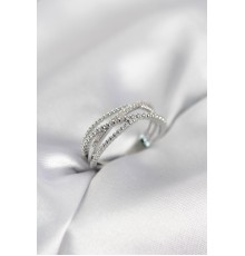 Gümüş Renk Sarmal Model Kadın Yüzük - TJ-BYK4112