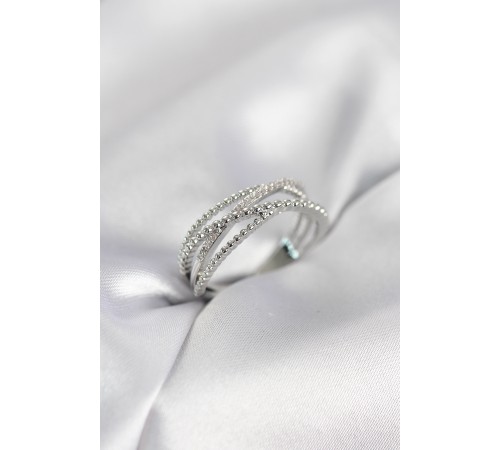 Gümüş Renk Sarmal Model Kadın Yüzük - TJ-BYK4112