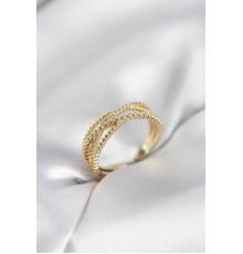 Gold Renk Sarmal Model Kadın Yüzük - TJ-BYK4113