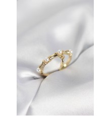 Gold Renk Sallantılı Kemik Model Kadın Yüzük - TJ-BYK4115
