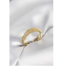 Gold Renk Minimal Yıldızlı Model Kadın Yüzük - TJ-BYK4117