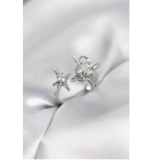 Gümüş Renk Kutup Yıldızı Model Zirkon Taşlı Kadın Yüzük - TJ-BYK4124