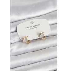 Kitty Model Gold Renk Pirinç Çocuk Küpe - TJ-BKP11652