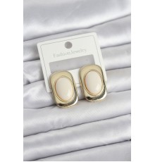 Beyaz Renk Kare Model Vintage Kadın Küpe - TJ-BKP11660