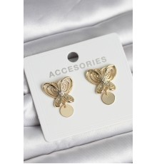 Füsun Küpesi Model Gold Renk Model Pirinç Kadın Küpe - TJ-BKP11689