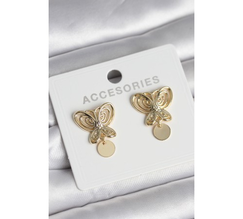 Füsun Küpesi Model Gold Renk Model Pirinç Kadın Küpe - TJ-BKP11689