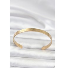 316L Çelik Gold Renk Ayetel Kürsi Yazılı Bileklik - TJ-BB8370